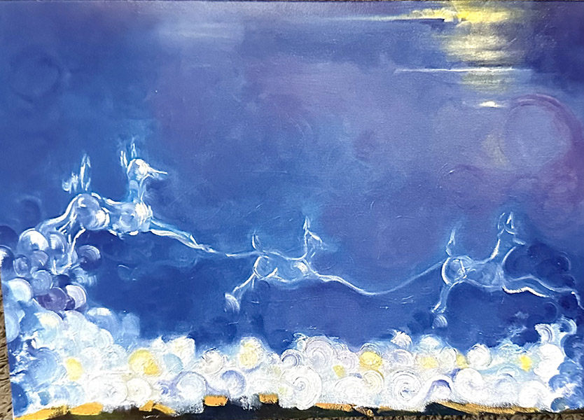 Cloud Dancers painting Pam Kellett